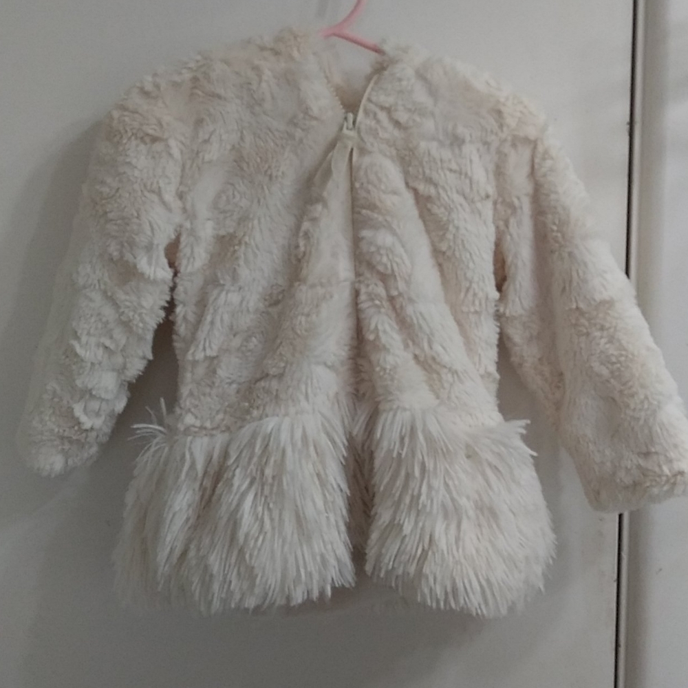 Ivory Faux Fur Jacket